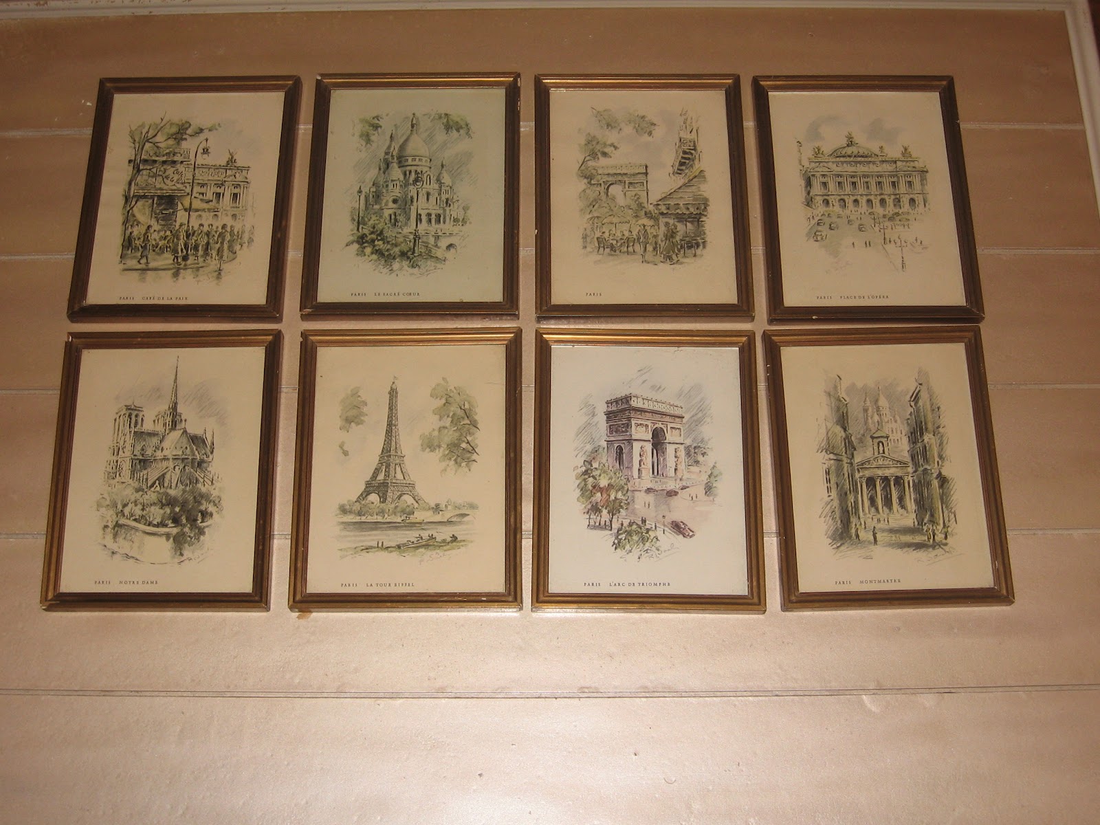 BeaucoupVintageFinds Framed Vintage Paris Prints